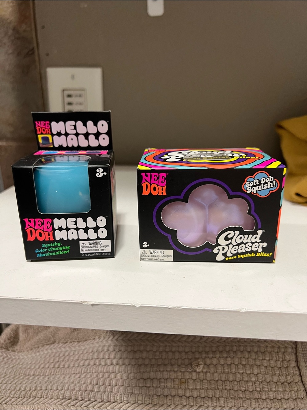 Nee Doh Mello Mallo & Cloud Pleaser Squishy Set - Blue and Purple